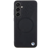 BMW BMHMS24M23RTPK S24+ S926 black/black hardcase Signature Leather Half Textured & Circle MagSafe