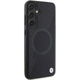 BMW BMHMS24M23RTPK S24+ S926 black/black hardcase Signature Leather Half Textured & Circle MagSafe