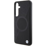 BMW BMHMS24M23RTPK S24+ S926 black/black hardcase Signature Leather Half Textured & Circle MagSafe