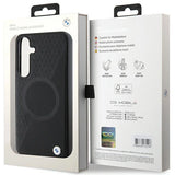 BMW BMHMS24M23RTPK S24+ S926 black/black hardcase Signature Leather Half Textured & Circle MagSafe