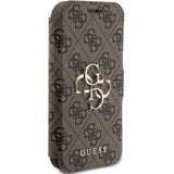 Guess 4G Metal Logo case for iPhone 15 Pro - brown