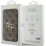 Guess 4G Metal Logo case for iPhone 15 Pro - brown