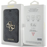 Guess 4G Metal Logo case for iPhone 15 Pro - gray