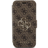 Guess 4G Metal Logo case for iPhone 15 Pro Max - brown