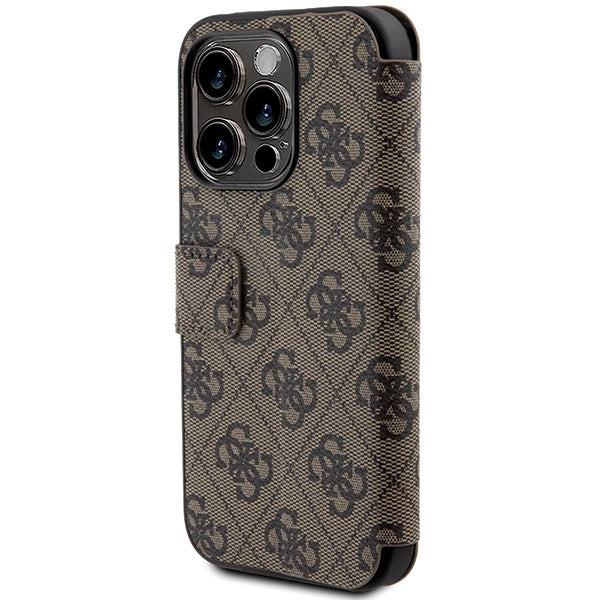 Guess 4G Metal Logo case for iPhone 15 Pro Max - brown
