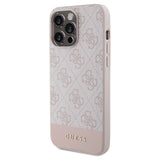 Guess 4G Stripe Collection case for iPhone 14 Pro - pink