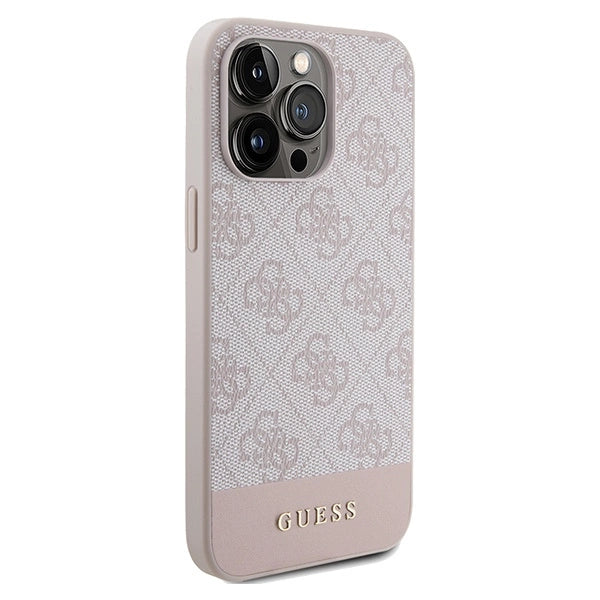 Guess 4G Stripe Collection case for iPhone 14 Pro - pink