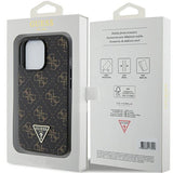 Guess 4G Triangle Metal Logo case for iPhone 14 Pro Max - black