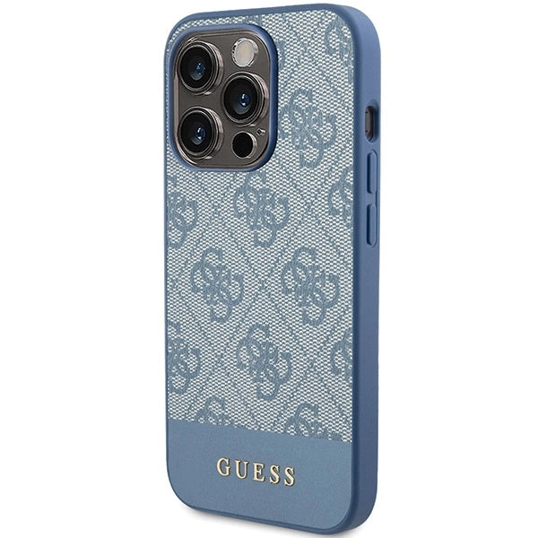 Guess 4G Stripe Collection case for iPhone 15 Pro - blue