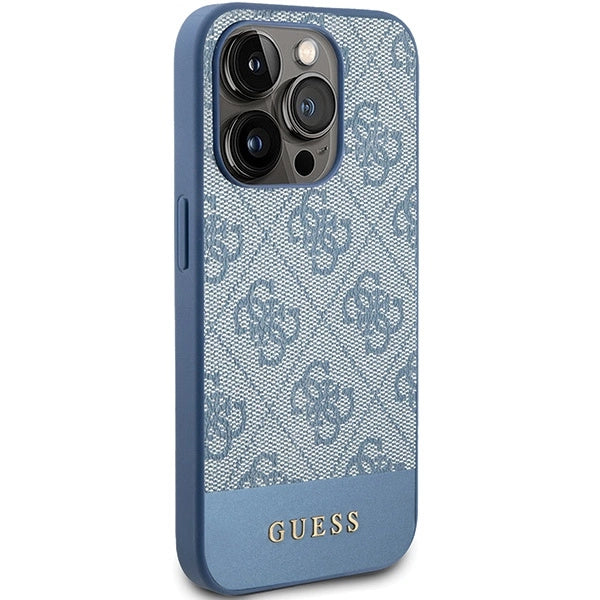 Guess 4G Stripe Collection case for iPhone 15 Pro - blue