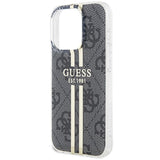 Guess IML 4G Gold Stripe-fodral til iPhone 15 Pro - sort