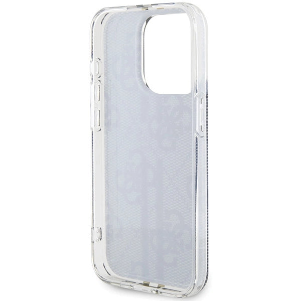 Guess IML 4G Gold Stripe-fodral til iPhone 15 Pro - sort