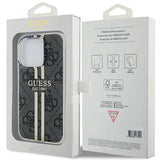 Guess IML 4G Gold Stripe-fodral til iPhone 15 Pro - sort
