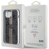 Guess IML 4G Gold Stripe case for iPhone 15 Plus / 14 Plus - black