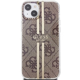 Guess IML 4G Gold Stripe-kasse til iPhone 15 Plus / 14 Plus - brun