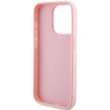 Guess GUHCP15XPSAIRSP iPhone 15 Pro Max 6.7" pink/pink hardcase Saffiano Iridescent Script