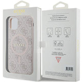 Guess GUHMN61G4GFRP iPhone 11 6.1" / Xr pink/pink hardcase 4G Collection Leather Metal Logo MagSafe