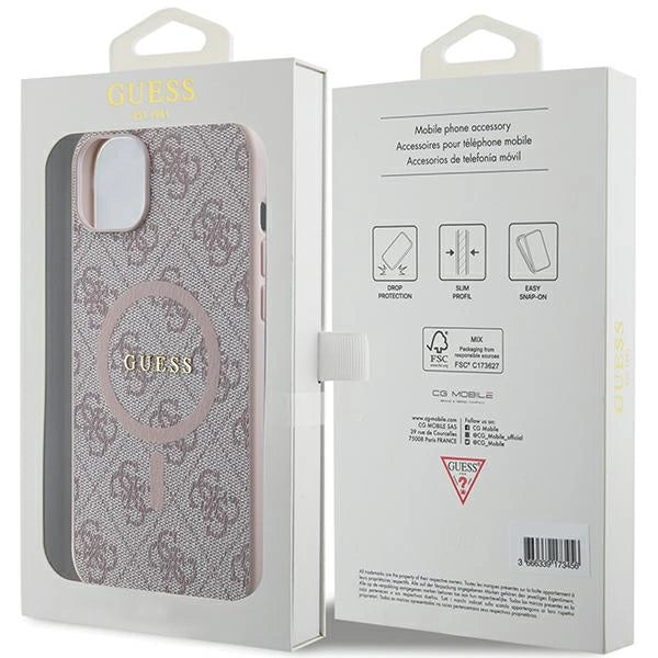 Guess 4G Collection MagSafe Case til iPhone 14/15/13 - Pink