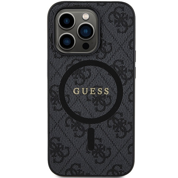 Guess 4G Collection MagSafe Case til iPhone 15 Pro - sort