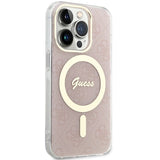 Guess IML 4G MagSafe-hylster til iPhone 15 Pro - pink