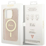 Guess IML 4G MagSafe-hylster til iPhone 15 Pro - pink