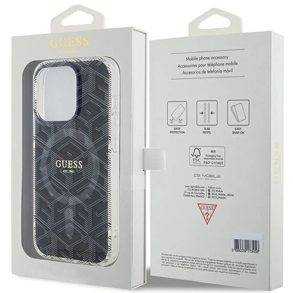 Guess IML GCube MagSafe case for iPhone 15 Pro - black