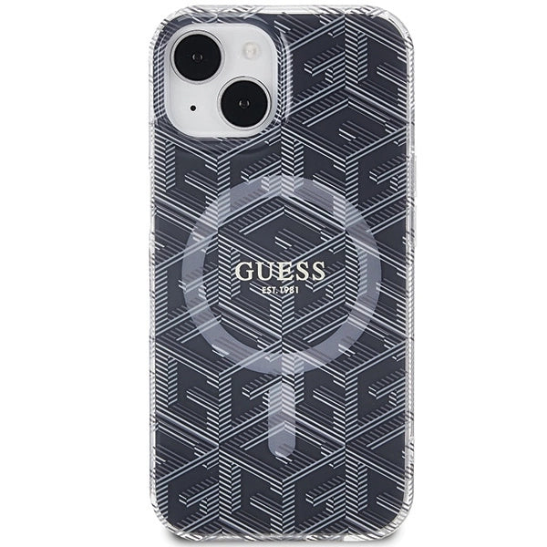 Guess IML GCube MagSafe case for iPhone 15 Plus / 14 Plus - black