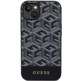 Guess GCube Stripes MagSafe case for iPhone 15 / 14 / 13 - black