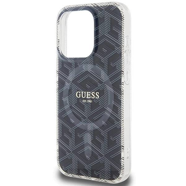 Guess IML GCube MagSafe case for iPhone 15 Pro Max - black