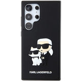 Karl Lagerfeld 3D Gummi Karl & Choupette-kasse til Samsung Galaxy S24 Ultra - sort