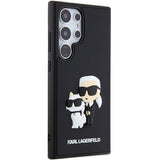 Karl Lagerfeld 3D Gummi Karl & Choupette-kasse til Samsung Galaxy S24 Ultra - sort