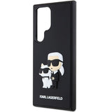 Karl Lagerfeld 3D Gummi Karl & Choupette-kasse til Samsung Galaxy S24 Ultra - sort