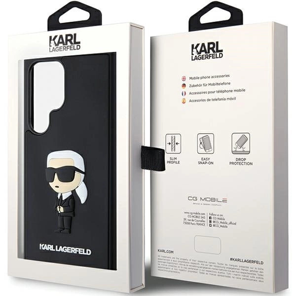 Karl Lagerfeld 3D Rubber Ikonik Case for Samsung Galaxy S24 Ultra - Black