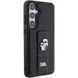 Karl Lagerfeld Gripstand Saffiano Karl&Choupette Pins case for Samsung Galaxy S24 - black