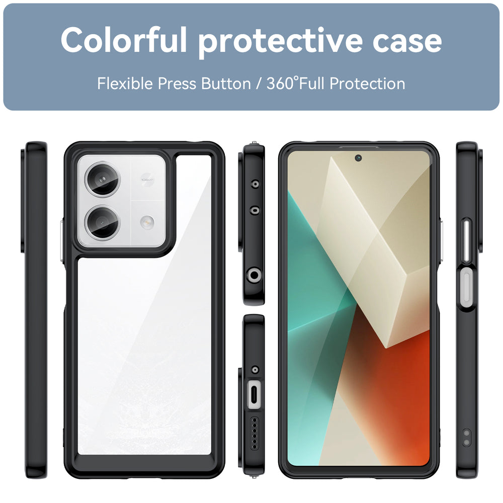 Outer Space Case med gel ramme til Xiaomi Redmi Note 13 5G - sort