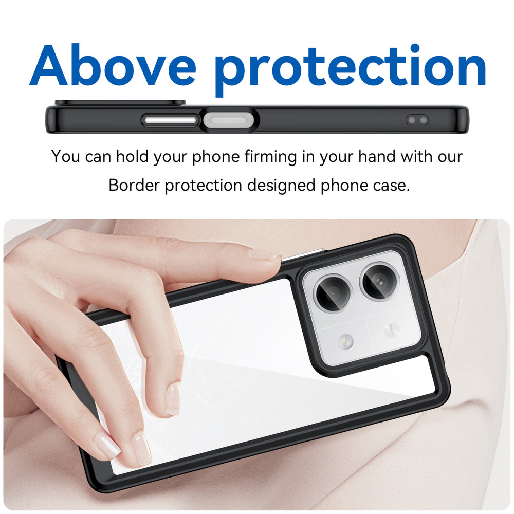 Outer Space Case med gel ramme til Xiaomi Redmi Note 13 5G - sort