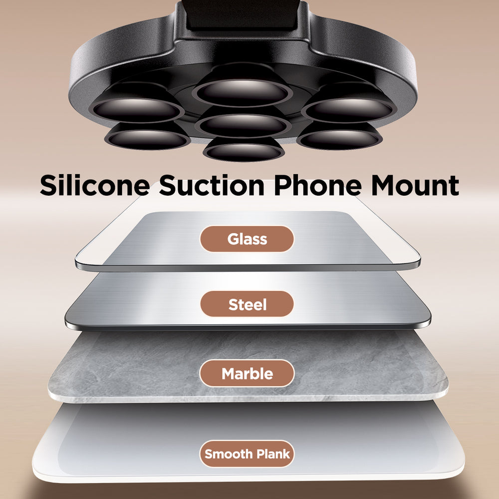 Joyroom JR-ZS393 magnetisk telefonholder med sugekopper - sort
