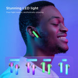 TWS Joyroom JR-TC1 IceLens Series trådløse hovedtelefoner med LED-lys - hvid