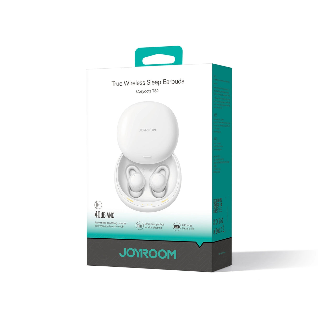 TWS Joyroom JR-TS2 Cozydots Series trådløse hovedtelefoner med aktiv støjreduktion, Bluetooth 5.3 - hvid