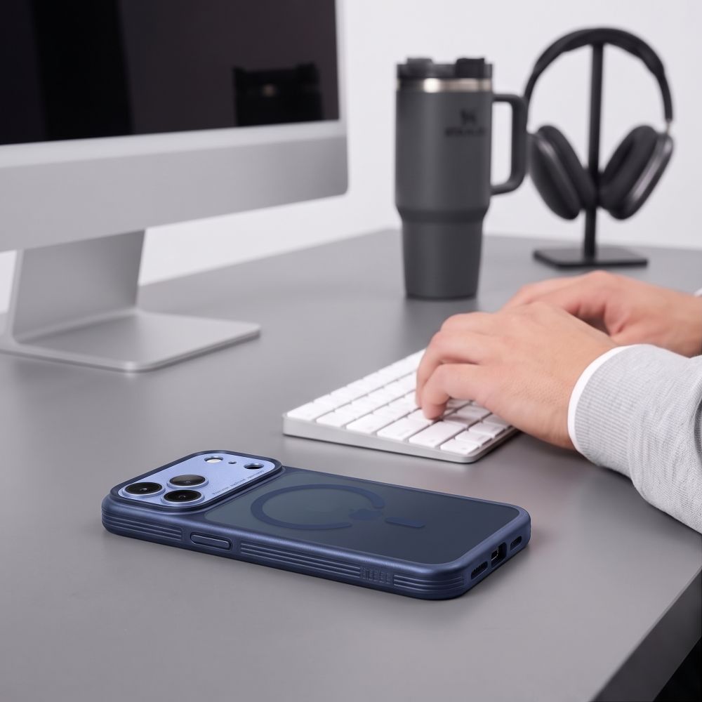 Tech Protect Magprime Magsafe Cc Iphone 17 Pro / 18 Pro Mat Dyb Blå