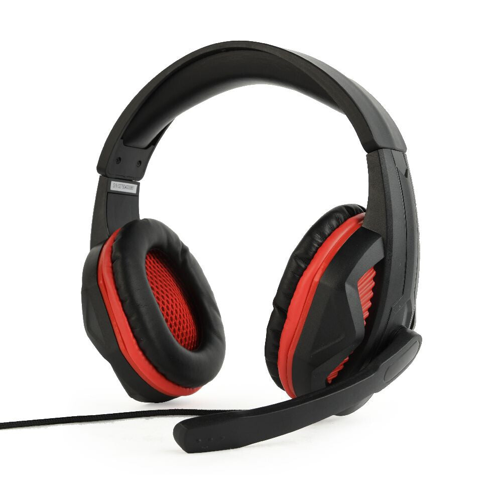 Gembird GHS-03 hovedtelefoner/headset Ledningsført Spil Sort, Rød