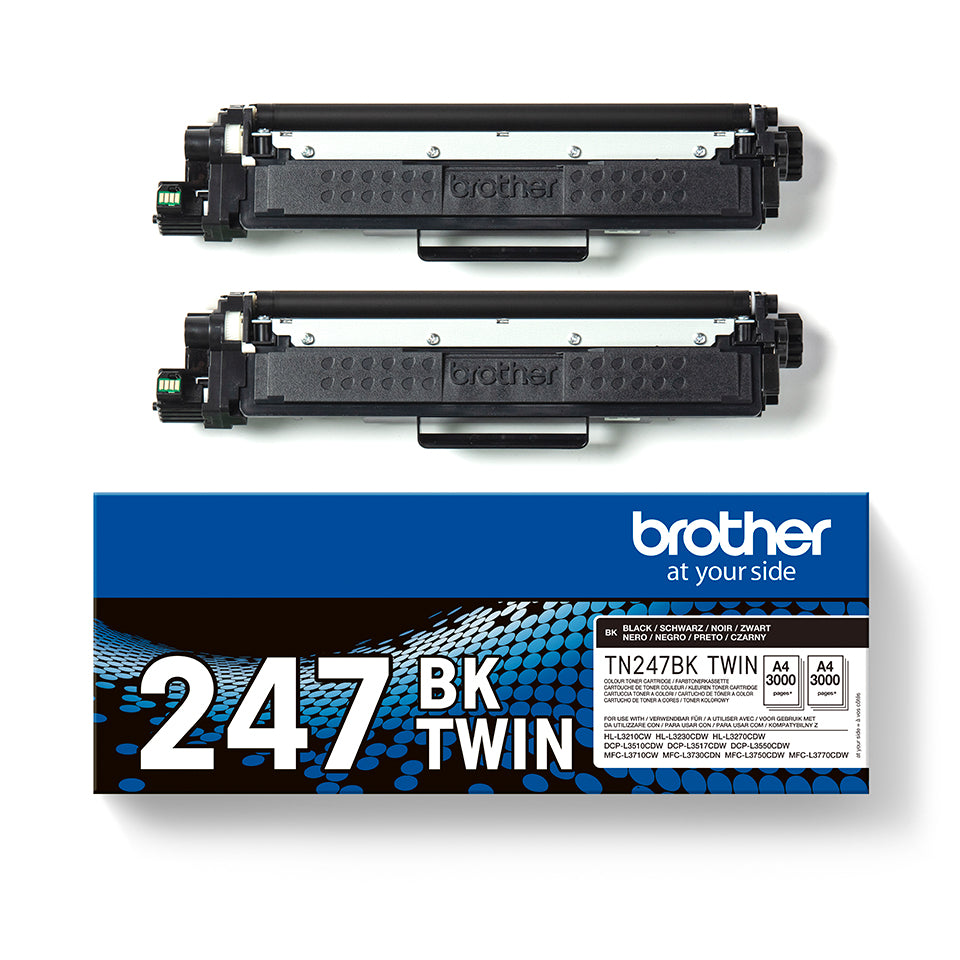 Brother TN-247BKTWIN tonerpatron 2 stk Original Sort