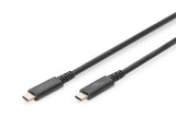 Digitus AK-300343-008-S USB-kabel USB4 Gen 2x2 1 m USB C 40 Gbit/sek. 100 W Sort