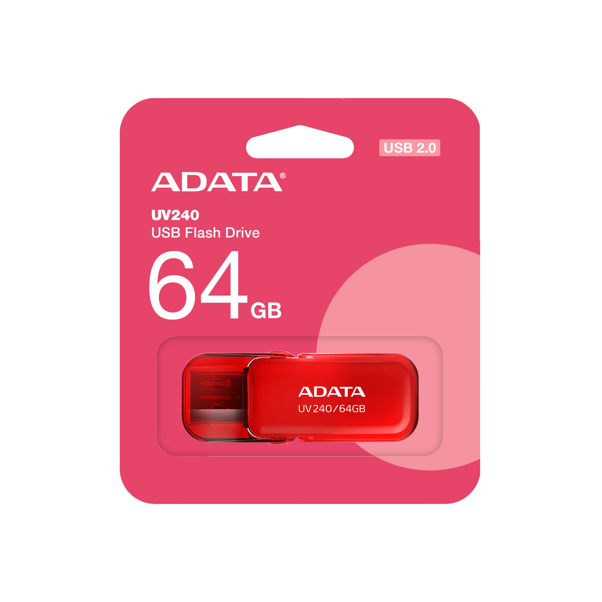ADATA UV240 USB-nøgle 64 GB USB Type-A 2.0 Rød