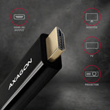 Axagon RVD-HI14C2 videokabel adapter 1,8 m HDMI Type A (Standard) DisplayPort Sort