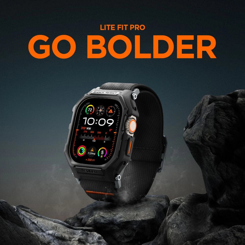 Spigen Lite Fit Pro Case with Strap for Apple Watch Ultra 1 / 2 (49mm) - Matte Black