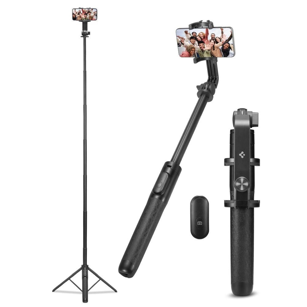 Spigen S560W Bluetooth Selfie Stick med Stativ - sort