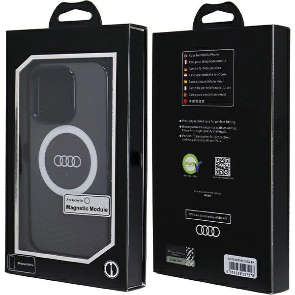 Audi IML Big Logo MagSafe-hylster til iPhone 14 Pro - sort
