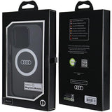 Audi IML Big Logo MagSafe-hylster til iPhone 15 Pro - sort