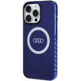 Audi IML Big Logo MagSafe-hylster til iPhone 15 Pro Max - blå